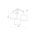 Lampa wisząca ALBERO gwint E27 moc 15W styl scandic-eco klosz abażur | biały 6556 TK Lighting