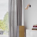 Rustykalny kinkiet z lnianym abażurem i drewnianym ramieniem 573 TK Lighting