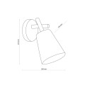 Rustykalny kinkiet z lnianym abażurem i drewnianym ramieniem 573 TK Lighting