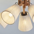 Lampa sufitowa z lnianymi kloszami do sypialni VAIO NATURE 575 TK Lighting