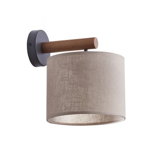 Kinkiet DEVA gwint E27 moc 15W styl skandynawski klosz abażur | czarny 6106 TK Lighting