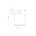Kinkiet DEVA gwint E27 moc 15W styl skandynawski klosz abażur | czarny 6106 TK Lighting