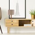 Lampka nocna DEVA NATURE klosz LEN szaro beżowy 5192 TK Lighting