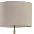 Lampa podłogowa z drewnianą nogą i jasnym abażurem do salonu 5199 TK Lighting