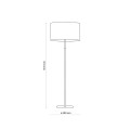 Lampa podłogowa z drewnianą nogą i jasnym abażurem do salonu 5199 TK Lighting