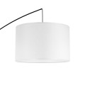 Lampa podłogowa z czarną podstawą i białym kloszem MOBY WHITE 3060 TK Lighting