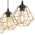 DIAMOND NEW BLACK/GOLD LAMPA WISZĄCA 3 LISTWA 4642 TK Lighting