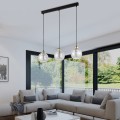 Lampa wisząca DEVI gwint E27 moc 15W styl nowoczesny szklany klosz | czarny 4580 TK lighting
