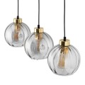 Lampa wisząca DEVI gwint E27 moc 15W styl nowoczesny szklany klosz | czarny 4580 TK lighting