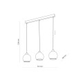 Lampa wisząca DEVI gwint E27 moc 15W styl nowoczesny szklany klosz | czarny 4580 TK lighting