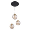 Lampa wisząca DEVI gwint E27 moc 15W styl nowoczesny szklany klosz | czarny 4637 TK lighting