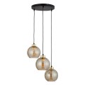 Lampa wisząca DEVI gwint E27 moc 15W styl nowoczesny szklany klosz | czarny 4637 TK lighting