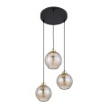 Lampa wisząca DEVI gwint E27 moc 15W styl nowoczesny szklany klosz | czarny 4637 TK lighting