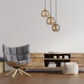 Lampa wisząca DEVI gwint E27 moc 15W styl nowoczesny szklany klosz | czarny 4637 TK lighting