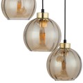 Lampa wisząca DEVI gwint E27 moc 15W styl nowoczesny szklany klosz | czarny 4637 TK lighting