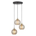 Lampa wisząca DEVI gwint E27 moc 15W styl nowoczesny szklany klosz | czarny 4637 TK lighting