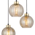 Lampa wisząca DEVI gwint E27 moc 15W styl nowoczesny szklany klosz | czarny 4637 TK lighting