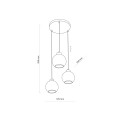 Lampa wisząca DEVI gwint E27 moc 15W styl nowoczesny szklany klosz | czarny 4637 TK lighting