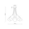 Lampa sufitowa do pokoju dziecka kolorwa TK Lighting WIRE COLOUR 2107