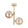 Lampa sufitowa ESTERA gwint G9 moc 6 W styl loftowy szklany klosz | złoty 4547 TK lighting