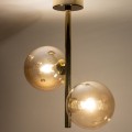 Lampa sufitowa ESTERA gwint G9 moc 6 W styl loftowy szklany klosz | złoty 4547 TK lighting