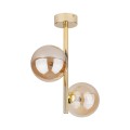 Lampa sufitowa ESTERA gwint G9 moc 6 W styl loftowy szklany klosz | złoty 4547 TK lighting