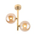 Lampa sufitowa ESTERA gwint G9 moc 6 W styl loftowy szklany klosz | złoty 4547 TK lighting
