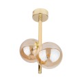 Lampa sufitowa ESTERA gwint G9 moc 6 W styl loftowy szklany klosz | złoty 4547 TK lighting
