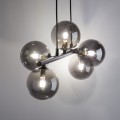 Lampa wisząca nowoczesna z 5 szklanymi kloszami na listwie 6707 TK Lighting
