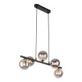 Lampa wisząca nowoczesna z 5 szklanymi kloszami na listwie 6707 TK Lighting