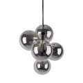 Lampa wisząca nowoczesna z 5 szklanymi kloszami na listwie 6707 TK Lighting