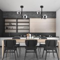Lampa sufitowa czarna ze szklanymi kloszami ESTERA BLACK 6706 TK Lighting
