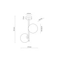 Lampa sufitowa czarna ze szklanymi kloszami ESTERA BLACK 6706 TK Lighting