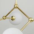 Lampa sufitowa z 4 białymi kloszami i złotymi ramionami FAIRY 6470 TK Lighting