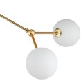 Lampa sufitowa z 4 białymi kloszami i złotymi ramionami FAIRY 6470 TK Lighting
