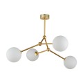 Lampa sufitowa z 4 białymi kloszami i złotymi ramionami FAIRY 6470 TK Lighting
