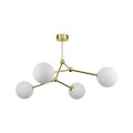 Lampa sufitowa z 4 białymi kloszami i złotymi ramionami FAIRY 6470 TK Lighting