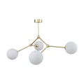 Lampa sufitowa z 4 białymi kloszami i złotymi ramionami FAIRY 6470 TK Lighting