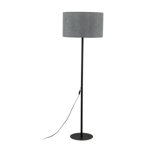 Lampa podłogowa EARTH gwint E27 moc 15W styl loftowy klosz tkanina | czarny 5475 TK lighting