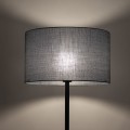 Lampa podłogowa EARTH gwint E27 moc 15W styl loftowy klosz tkanina | czarny 5475 TK lighting