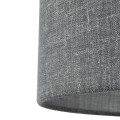 Lampa podłogowa EARTH gwint E27 moc 15W styl loftowy klosz tkanina | czarny 5475 TK lighting