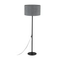Lampa podłogowa EARTH gwint E27 moc 15W styl loftowy klosz tkanina | czarny 5475 TK lighting