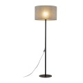 Lampa podłogowa EARTH gwint E27 moc 15W styl loftowy klosz tkanina | czarny 5475 TK lighting
