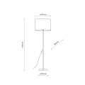 Lampa podłogowa EARTH gwint E27 moc 15W styl loftowy klosz tkanina | czarny 5475 TK lighting