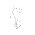 TOP BLACK KINKIET KLIPS 1 4561 TK Lighting