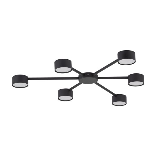 Lampa sufitowa czarna nowoczesna z 6 ramionami AVIA BLACK 4692 TK Lighting