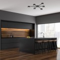 Lampa sufitowa czarna nowoczesna z 6 ramionami AVIA BLACK 4692 TK Lighting