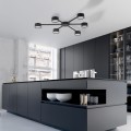 Lampa sufitowa czarna nowoczesna z 6 ramionami AVIA BLACK 4692 TK Lighting
