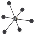 Lampa sufitowa czarna nowoczesna z 6 ramionami AVIA BLACK 4692 TK Lighting