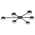 Lampa sufitowa czarna nowoczesna z 6 ramionami AVIA BLACK 4692 TK Lighting
